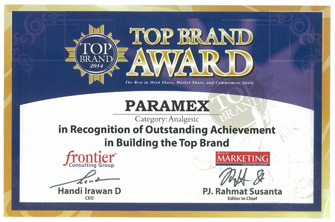 Top Brand Award 2014 - Paramex