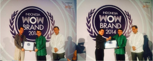 Konidin, Ever E, Anakonidin OBH dan Hexos Raih Penghargaan Indonesia WOW Brand 2014 dari MarkPlus Inc.