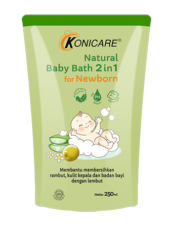 Konicare Natural Baby Bath 2in1 For Newborn Pouch 250ml